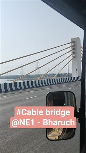 Bharuch cable bridge by L&T | Modern engineering marvel 🌉 #Bharuch #LNT #Bridge #India #Infra
