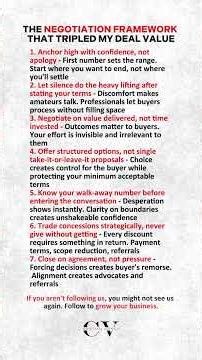 The Negotiation Framework That Tripled My Deal Value #shorts