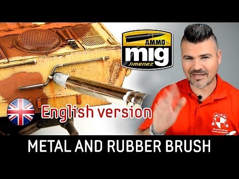 Appling metal pigment with Rubber Brush
