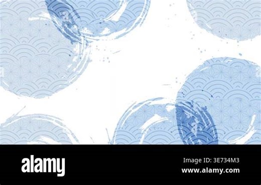 Abstract Blue Japanese Traditional Patterns Background Animation Stock Video Footage - Alamy