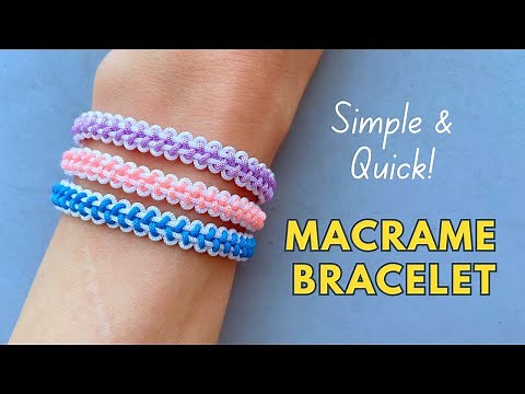 🧚‍♀️ Easy Friendship Bracelet Tutorial | Macrame Bracelet for Beginner | String Bracelets