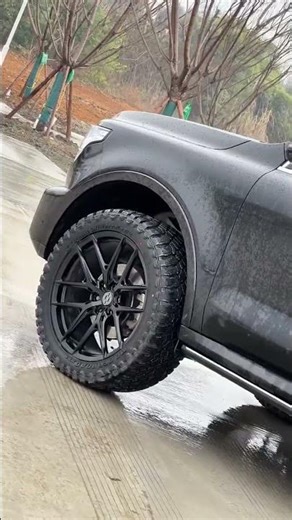 Stealth Mode Engaged: Blacked Out SUV Transformation! 🖤🛞 #CarMod #SUV #Stealth