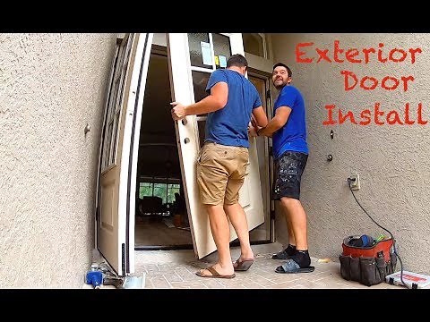 ✅ Exterior door installation on concrete slab