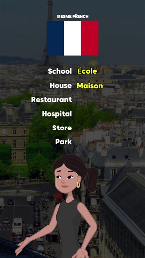 Places in French! Follow me to learn the French language everyday! #french #france #learnfrench #francais #language