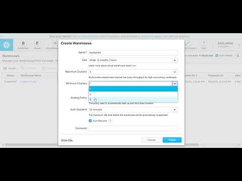 Snowflake :- How to create warehouse in snowflake