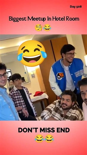 Biggest Meetup In Hotel Room 🧐😂|508/75 Hard Challenge| @souravjoshivlogs7028 #meetup #youtubers