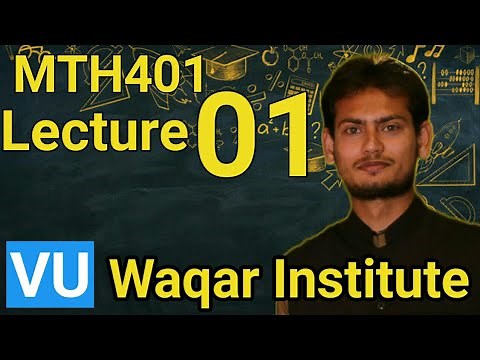 MTH401 Lecture 1| Differential equation | VU| Introduction | Waqar Institute