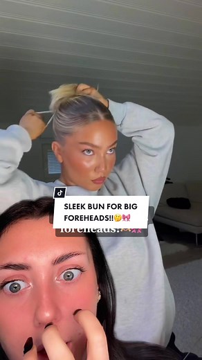 Sleek Bun Hairstyle for Big Foreheads