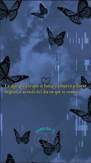 Le dije al cielo que te fuiste y empezó a llorar