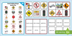 Road Safety Bingo - Australian Version