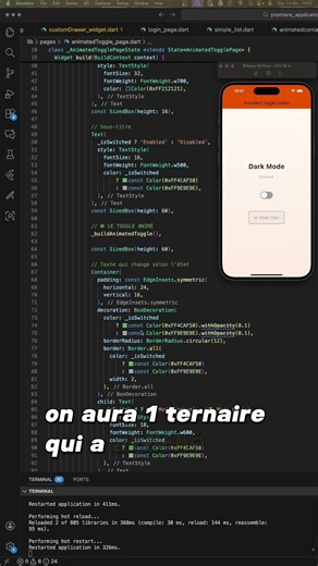 Comment animer un bouton dans une application mobile ? #flutter #tutorial #code