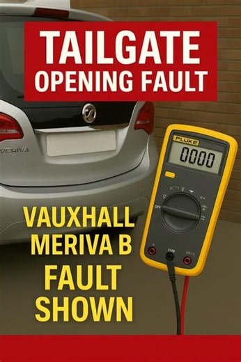 Meriva B Tailgate Opening Fault – Fault Shown