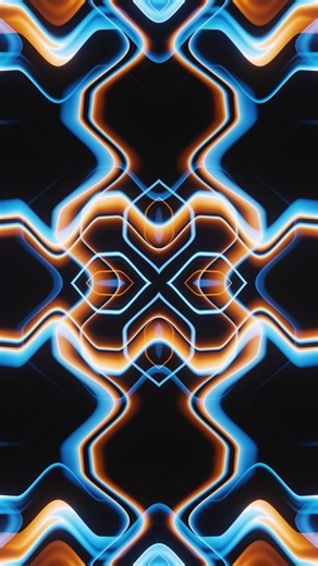 Neon Glow Light Waves: 4K Abstract VJ Loop