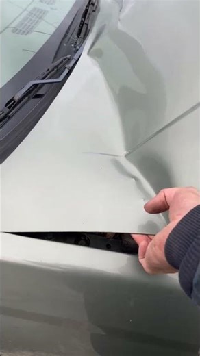 #chevrolet #hood #junkyard #salvage went to go pop this hood on this 2005 Chevy Malibu, good bent