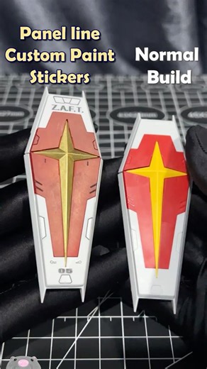 MG Impulse Gundam Shield custom painting + panel line #gundam #custombuild #gunpla #ガンプラ