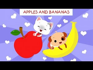 Apples and Bananas with lyrics | Vowel song | Songs for children | Songs for kids | Boo and Lily
