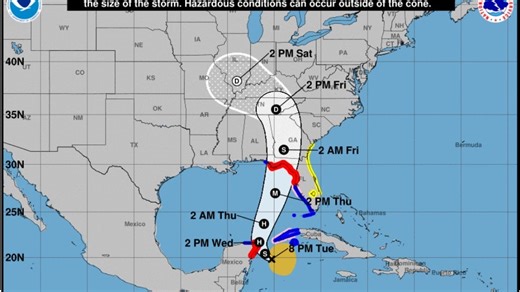 Tropical Storm Helene winds now up to 60 mph as it nears Yucatan Peninsula