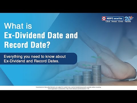 What Is Ex-Dividend Date And Record Date? EX-Dividend Date And Record Date India ‪@HDFCsecuritiesofficial‬