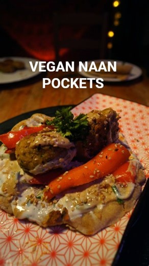 The BEST Vegan Naan Pockets 🌱🥙 So Easy & Delicious! #food