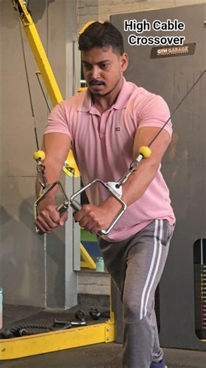 High Cable Crossover🔥#music #motivation #gym #viral #bodybuilding #fitneess #chest #edit #love #punk