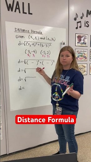 Distance formula! #math #algebra #iteachalgebra #mathematics