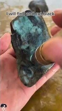 I will find and cut black jade #crystals #jadeite #gem #jadestonecutting #jade