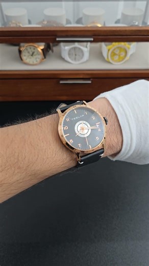 Teslar TW-020 GMT Watch - Black Dial | On the Wrist