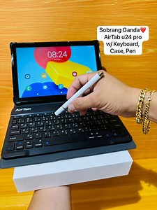 34 reactions · 30 comments | Bagong Stocks!!! AIRTAB U24 Pro With KEYBOARD, CASE, PEN, PROTECTOR With Dual Sim - Calling/Sms 16gb ram - 1TB memory Android 13 OS 13 MP + 30 MP camera Available in 3 colors Black, Blue, Gold Free Delivery | Kabayan Electronics and Trading Fz-LLC | Facebook