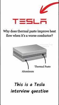 Why does thermal paste improve heat flow? Thermodynamics explained! #engineering #tesla