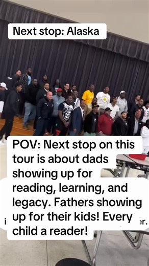 Next stop on the tour: fathers learning how to support their children’s literacy. Because when dads are equipped, the trajectory of a child’s life changes. 📚#professionaldevelopment #teachers #fyp #teachertraining #nationalliteracyinstitute | The National Literacy Professional Development Consortium