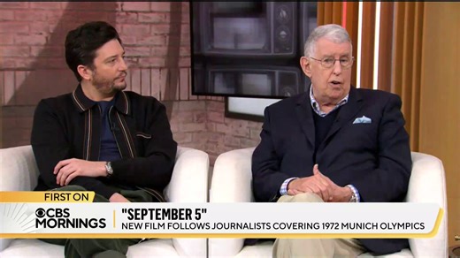 4.3K views · 23 reactions | Geoffrey Mason and his ABC Sports team pivoted from covering the 1972 Olympics to live coverage of a hostage situation, when Palestinian militants took 11 Israelis hostage. Mason and actor John Magaro, who plays Mason in the film, “September 5,” tell CBS Mornings about bringing the story to life on the big screen: “We tried to tell the story of this incredible event in the best way we could.” | CBS Mornings | Facebook