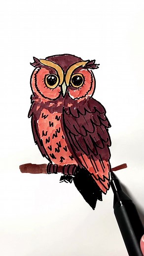 How to Draw an 🦉#owl #drawing #tutorial #howtodraw