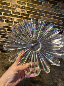 Vintage Clear Carnival Glass Dish - Etsy