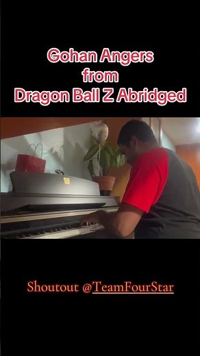 Gohan Angers from Dragon Ball Z Abridged - Piano | Shoutout @TeamFourStar