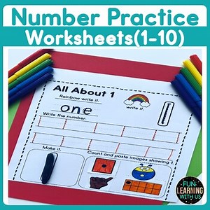 Number Formation Practice 1 to 10 Number Tracing & Writing practice(dollar deal)