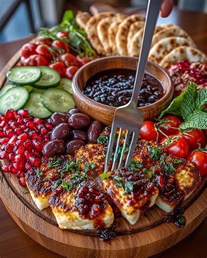 10K views · 48 reactions | Greek Halloumi Mezze Platter with...