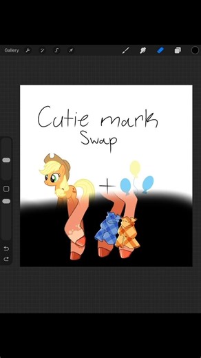 Cutie Mark Swap Part 4 #art #digitalart #mlp #mylittlepony #applejack #pinkiepie #shorts