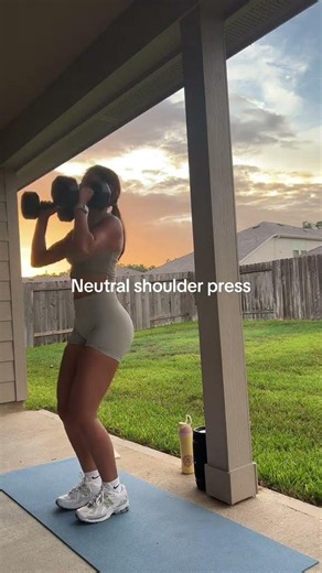 Quick full body at home workout using DBs (interval training). #Shorts #michellepinedaa