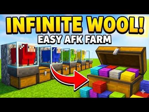 INFINITE Wool! 🧶 Easiest Automatic Sheep Farm in Minecraft (1.21+)