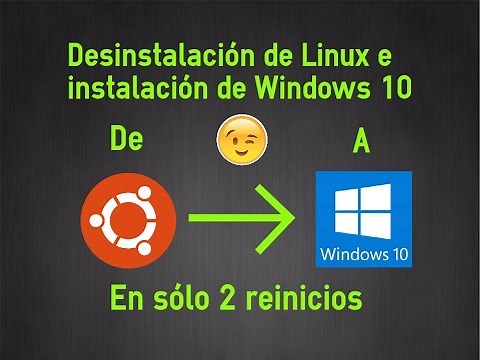 Uninstall Ubuntu Linux and install Windows 10