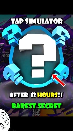 INSANE! I SPENT 13 Hours to HATCH RAREST SECRET in TAP SIMULATOR #roblox #shorts