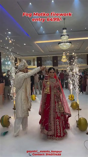 Gayatri_Events_kanpur on Instagram: "Fog Matka with cold pyro firework couple entry only 6500/- @gayatri__events__kanpur 📞 Contact: 9140111499"