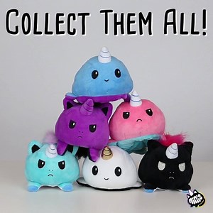 51K views · 1.7K reactions | These Unicorn plushies are so unstable they go from grin to grim in a moment! 濾 teeturtle.com/products/reversible-unicorn-mini | Unstable Games | Facebook
