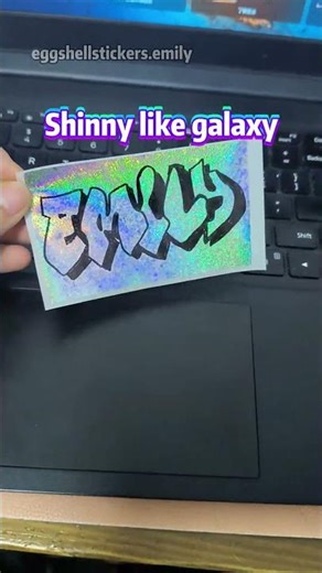 Galaxy hologram blank eggshell stickers free shipping, they are sticky and cannot removed easily