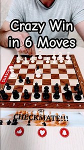 Crazy Checkmate in 6 Moves/Chess Openings and Tricks #chess #chessgame #chessmaster