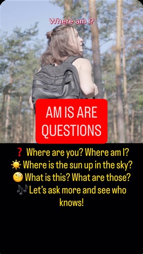 Ada Quinn on Instagram: "Stop struggling with English questions! 🤯 Turning sentences into questions is easy when you sing it. 🎤 Practice “Am I?”, “Are you?”, and “Wh-“ questions with this catchy song! Sing along & Level up! 🚀 Listen 🎧 Sing 🗣️ Ask a question in the comments! 👇 #LearnEnglish #EnglishGrammar #ESL #EnglishTips #EnglishSong"