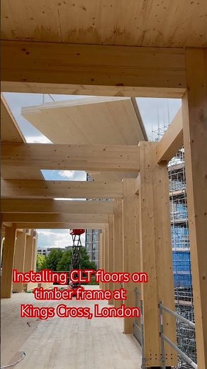 Installing CLT floors on timber frame