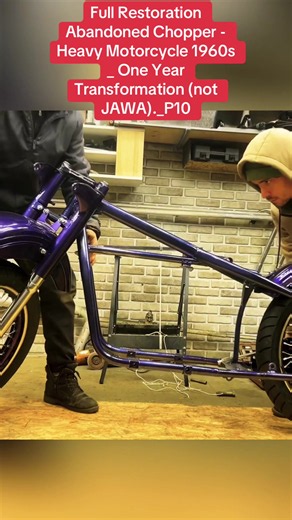 Full restoration abandoned 1960s chopper motorcycle – one year transformation