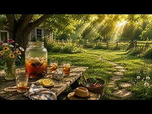 Backyard Sun Tea ☀️ Cozy Summer Cottage Garden Ambience, Slow Living & Country Relaxation (5 Hours)