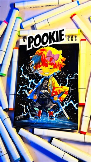 Zenitsu Chibi ✨Demon Slayer#chibi #demonslayer #zenitsu #agatsuma #shorts #viral #drawing